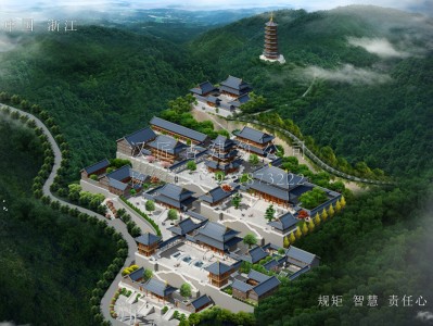 闵行龙王寺古建规划设计布局图
